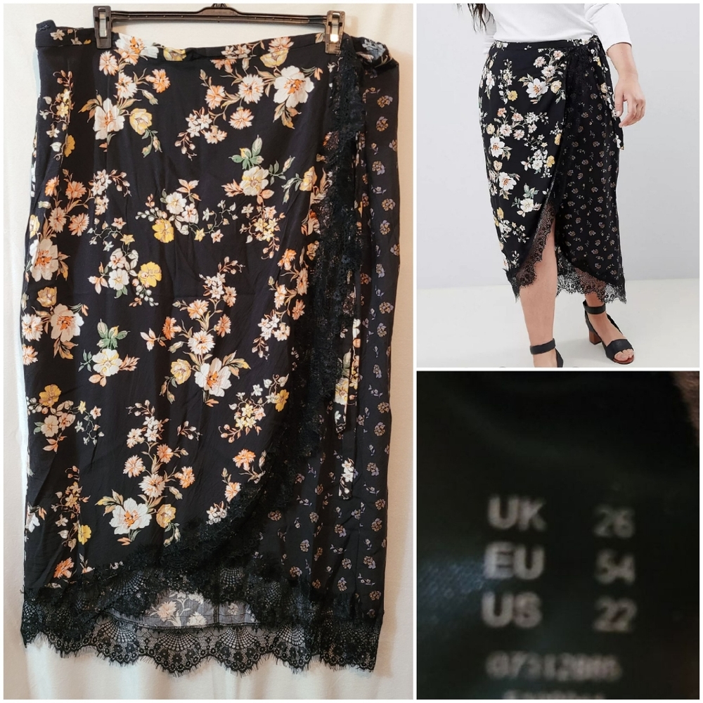 Asos Mixed Floral Print with Lace Trim